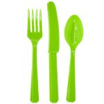 Набор приборов Зеленый светлый Kiwi Green 24шт/уп пластик 1502-0904
