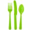 Набор приборов Зеленый светлый Kiwi Green 24шт/уп пластик 1502-0904