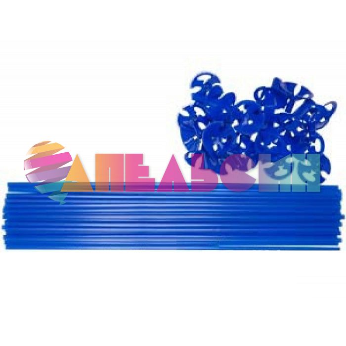 Комплект Палочка и насадка Синий 5х38см 25шт/уп с зажимом 1302-0468