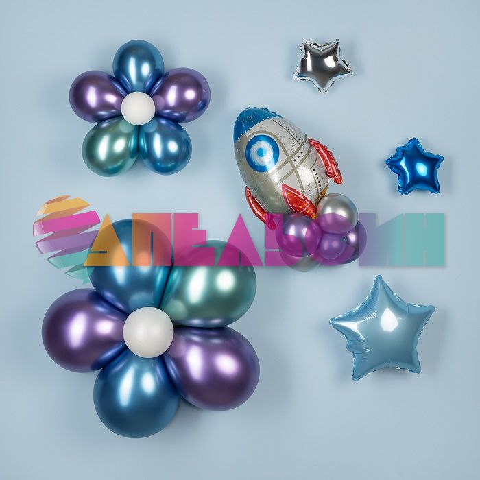 Шар хром Фиолетовый 512/10"/25см (K6) Purple 50шт/уп (Китай) 512-10K6
