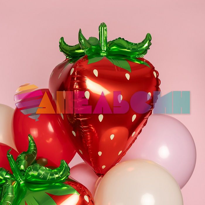 Шар 3D фигура Клубника FL28"/71см (Китай) 26429