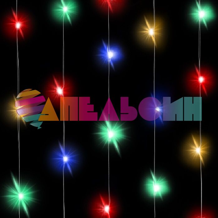 Светодиодная нить 3м Мульти 30 LED на батарейках 512010