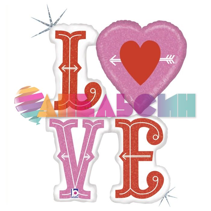 Шар фигура LOVE G46"/117см (Италия) 35743H