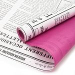 Бумага Цветочная газета Малиновый 0,6х7,5м крафт 18426