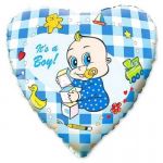 Шар фольга Малыш It's a Boy F18"/46см сердце (Испания) 201553 1202-0461