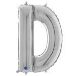 Шар буква G26"/66см Серебро D (Италия) 1207-3769