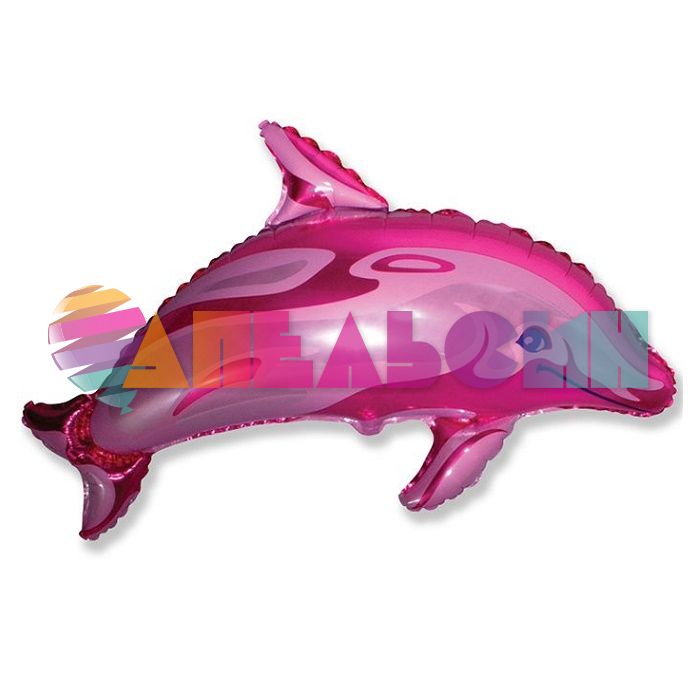 Шар фигура Рыба Дельфин розовый F37"/94см (Испания) 901546F