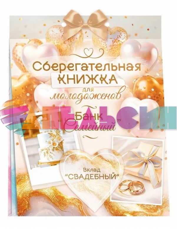 Книжка для денег Вклад Свадебный 90000572