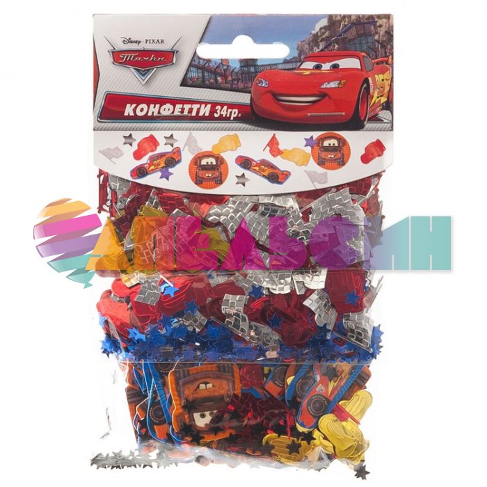Конфетти Тачки/ Cars Disney МИКС 3 вида 34гр пластик 1501-1826-СТОК