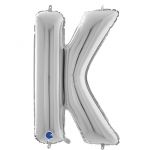 Шар буква G26"/66см Серебро К (Италия) 1207-3776