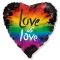 Шар фольга Love is love Яркие краски F18"/46см сердце (Испания) 201712