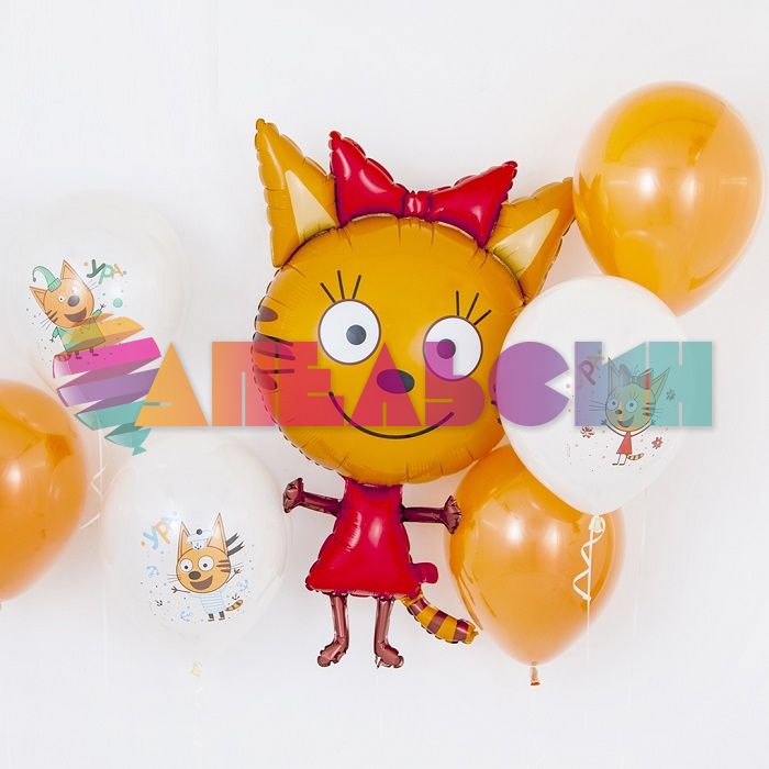 Шар фигура Три кота Карамелька FL34"/86см (Китай) 401116