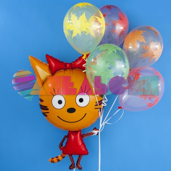 Шар фигура Три кота Карамелька FL34"/86см (Китай) 401116