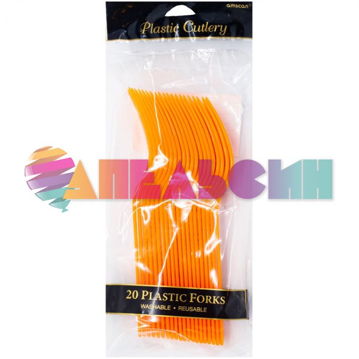 Вилка Оранжевый Orange Peel 20шт/уп пластик 1502-3236