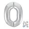 Шар цифра Серебро AG40"/102см 0 Slim (Россия) 754603