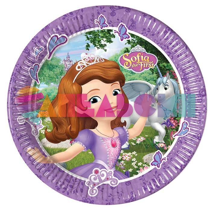 Тарелка Принцесса София/ Sofia the First Острова 23см 8шт/уп картон 1502-2437