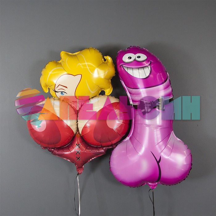 Шар фигура Мистер Пи-Пи с бабочкой FL32"/81см (Китай) 18+ 23244