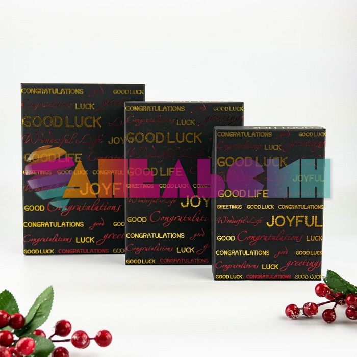 Коробка Good Luck 24,5х17,5х7см фольга Ч34908-1