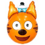 Шар голова Три кота Коржик AG23"/58см (Россия) 403018