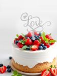 Топпер Love серебро 12х15см пластик 9933993
