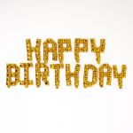 Надпись из шаров HAPPY BIRTHDAY золото FL14"/36см (Китай) 7828864