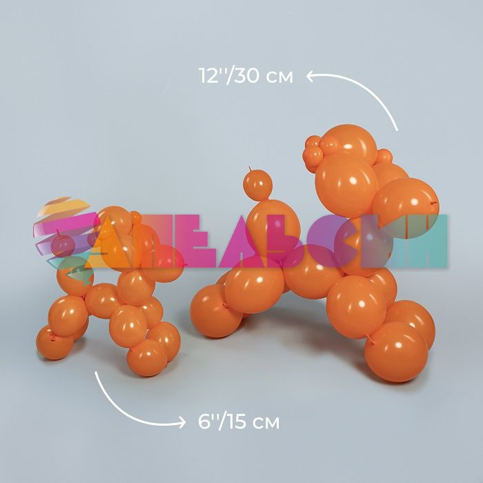 Шар ЛОЛ пастель Оранжевый 12"/30см (L55) Orange 50шт/уп (Китай) 512-12L09