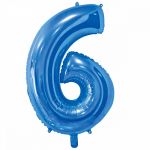 Шар цифра Синий Е26"/66см 6 Blue (Китай) 1207-3683