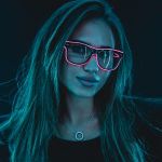 Очки с подсветкой HOT PINK розовый 6066079