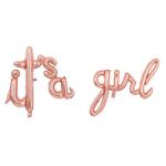Надпись из шаров It`s a Girl розовое золото FL16"/41см (Китай) 15526