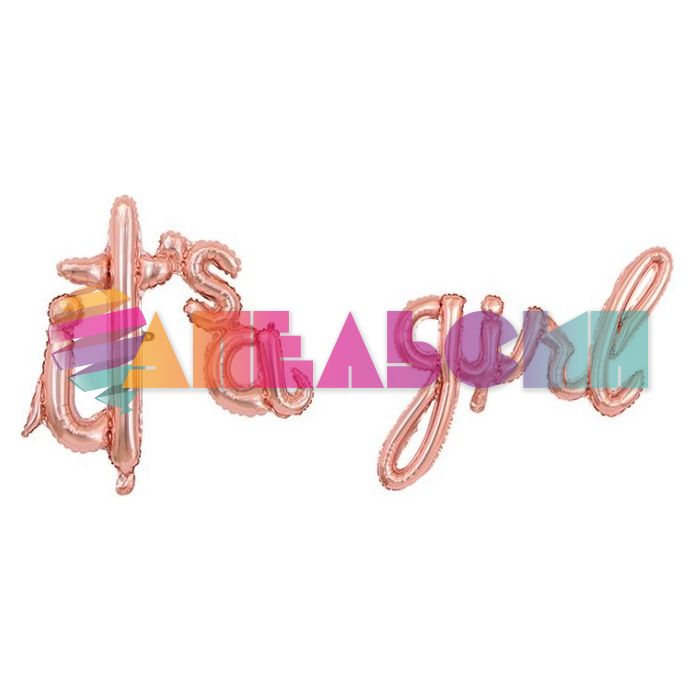 Надпись из шаров It`s a Girl розовое золото FL16"/41см (Китай) 15526
