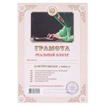 Грамота Реальный блогер 21х30см картон AB0000300