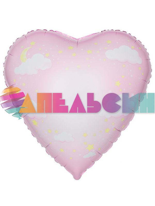Шар фольга Выписка розовый AG30"/76см сердце (Россия) 944484