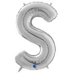 Шар буква G26"/66см Серебро S (Италия) 1207-3784