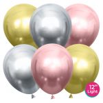 Шар хром Ассорти Ш12"/30см Делюкс 50шт/уп (Китай) 912120