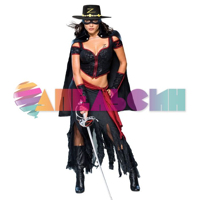 Костюм Зорро леди Lady Zorro р/р 46-48 888655-ПРОКАТ
