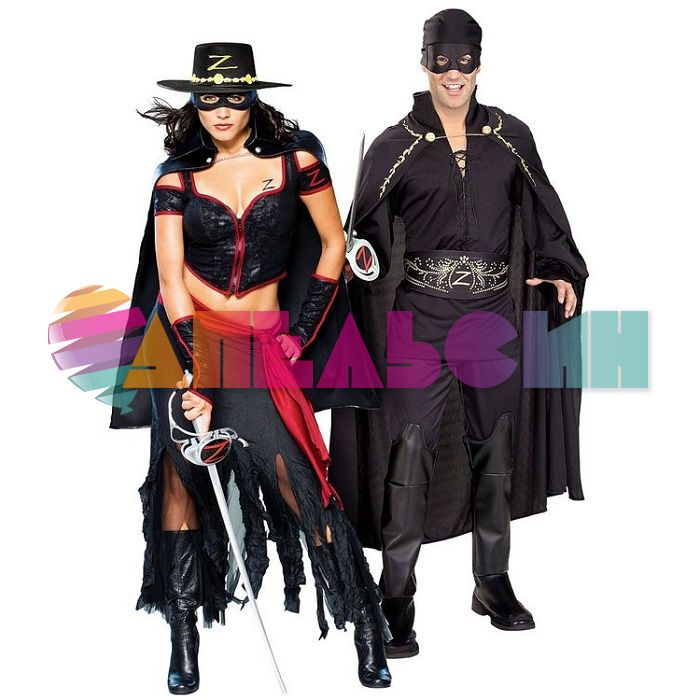 Костюм Зорро леди Lady Zorro р/р 46-48 888655-ПРОКАТ