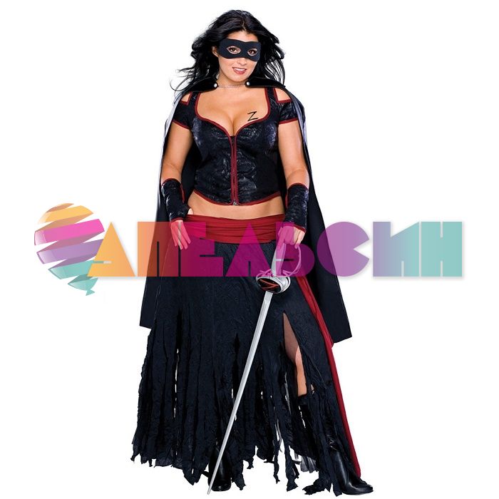 Костюм Зорро леди Lady Zorro р/р 46-48 888655-ПРОКАТ