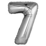 Шар цифра Серебро AG32"/81см 7 (Россия) 759332-СТОК