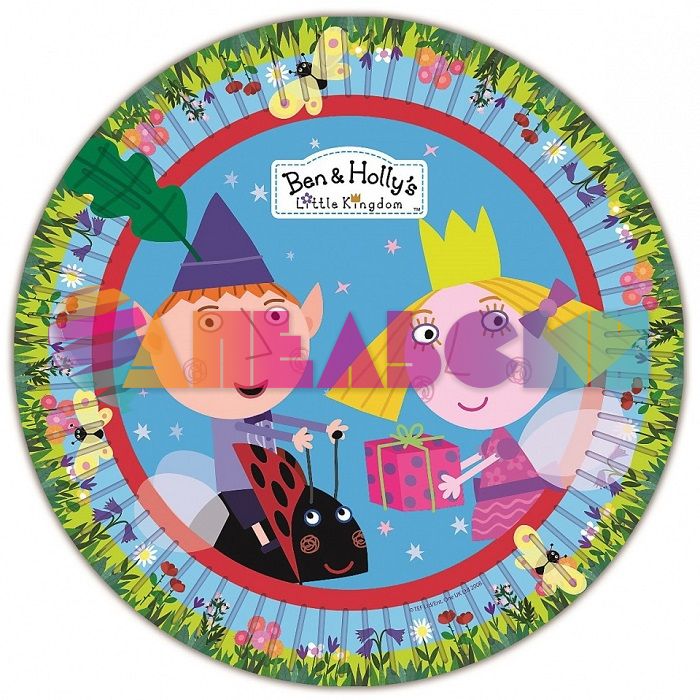 Тарелка Бен и Холли/ Ben & Holly's Little Kingdom 18см 6шт/уп картон 32517