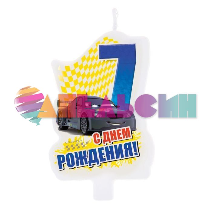 Свеча для торта Тачки 7 1137505-СТОК