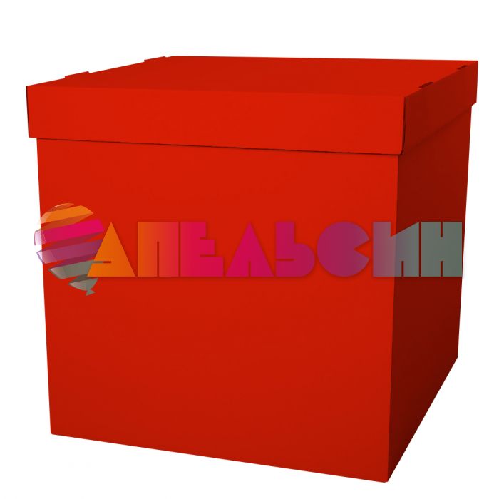 Коробка Красный 60х60х60см для подарков и шаров КВШ04