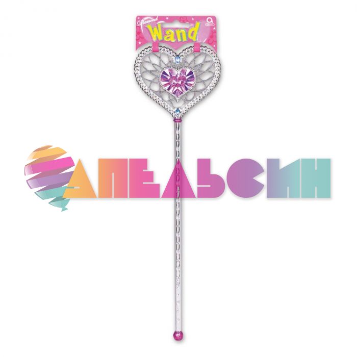 Палочка волшебная Сердце серебряное 38см 1507-0401