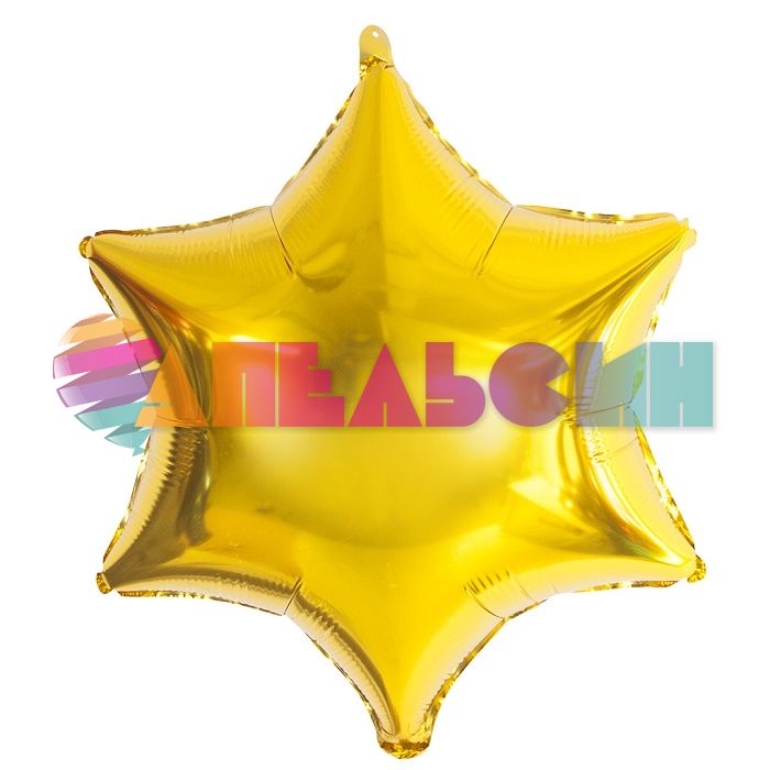 Шар звезда Золото FL19"/48см 6-ти конечная (Китай) 501599