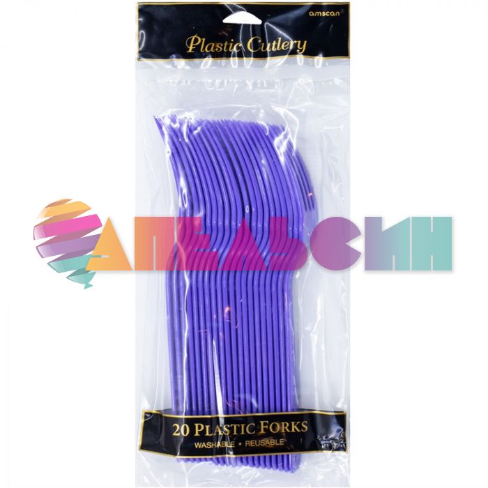 Вилка Фиолетовый New Purple 20шт/уп пластик 1502-3244