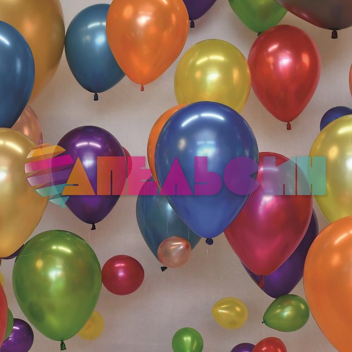 Шар металлик Желтый S12"/30см (520) Yellow 50шт/уп (Колумбия) 238562