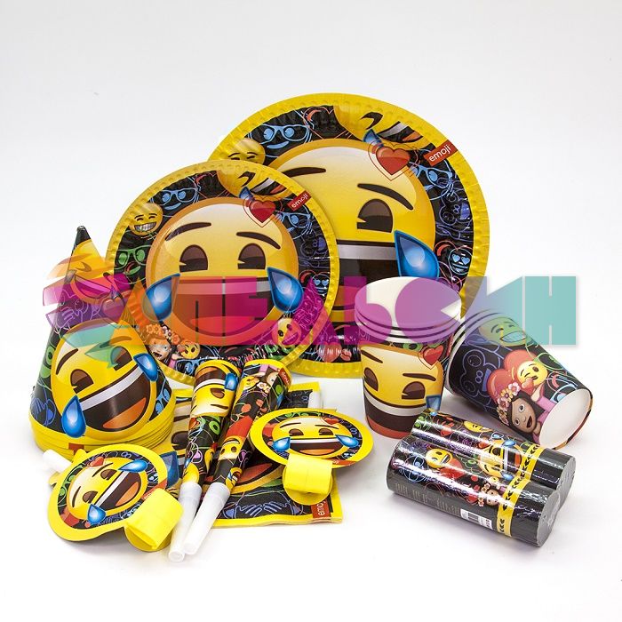 Салфетка Смайл Emoji 33см 12шт/уп 6014916