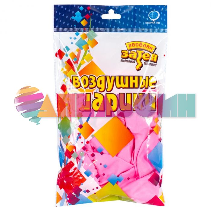 Шар пастель Розовый Е05"/13см Pink 50шт/уп (Китай) 1102-1584