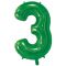 Шар цифра Зеленый Е26"/66см 2 Green (Китай) 1207-4880