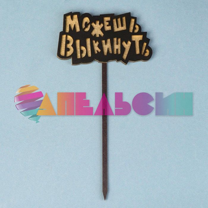 Топпер Можешь выкинуть 12х24см дерево 6923933