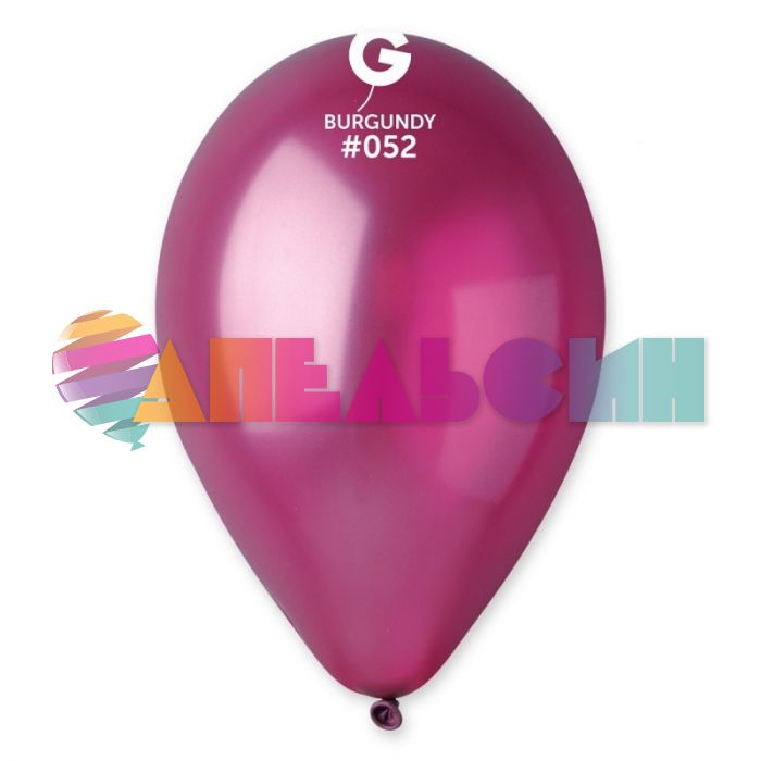 Шар металлик Красный И14"/36см (052) Burgundy 50шт/уп (Италия) 1102-0375